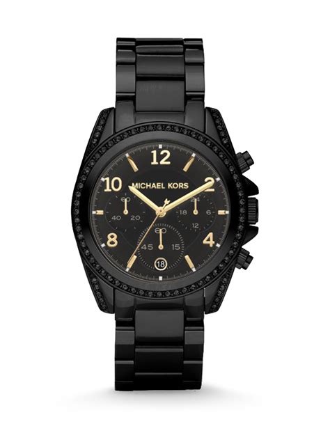 michael kors black blair watch|Michael Kors black watch women's.